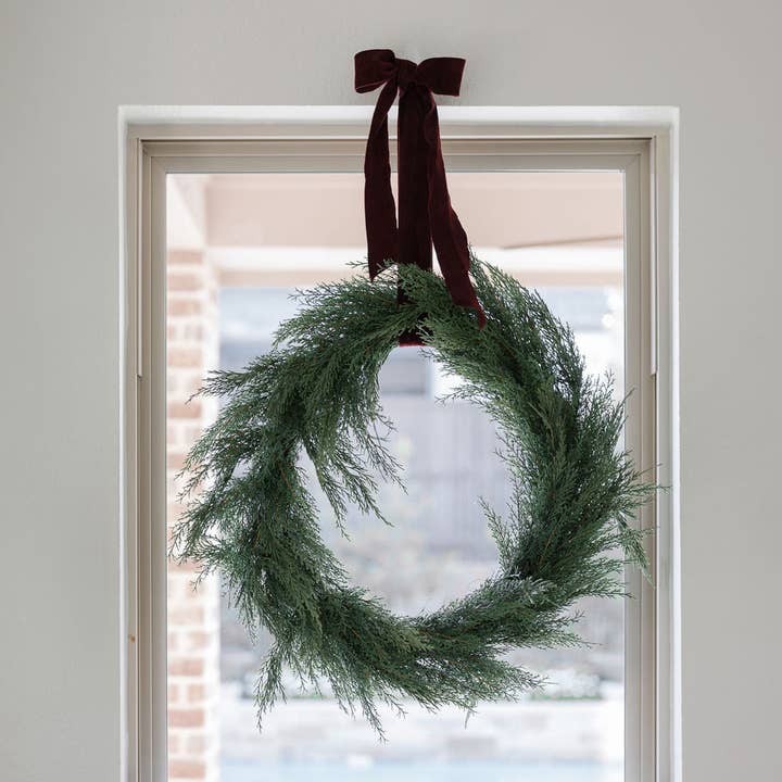 CG Hunter - Wholesale Wreath - 30" Faux Evergreen Cedar Wreath8