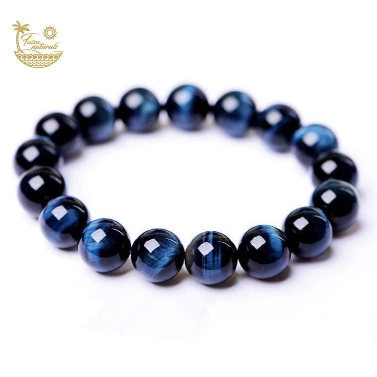 Faiza Naturals - Wholesale Beaded Bracelet - Blue Tiger Eye Crystal Bracelets RARE1