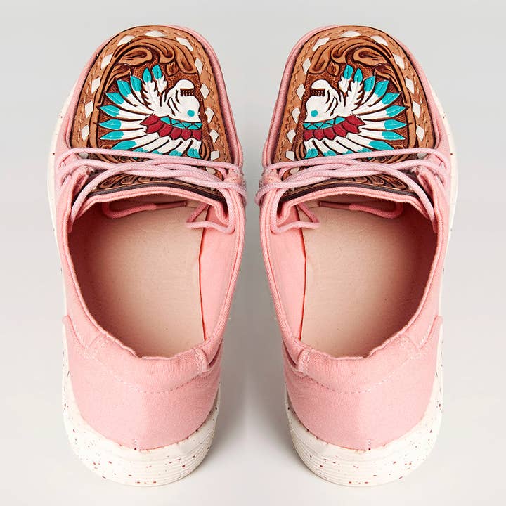 LC-ADFT133PK1 Genuine leather trim shoe footwear slip on for wholesale by LS Western