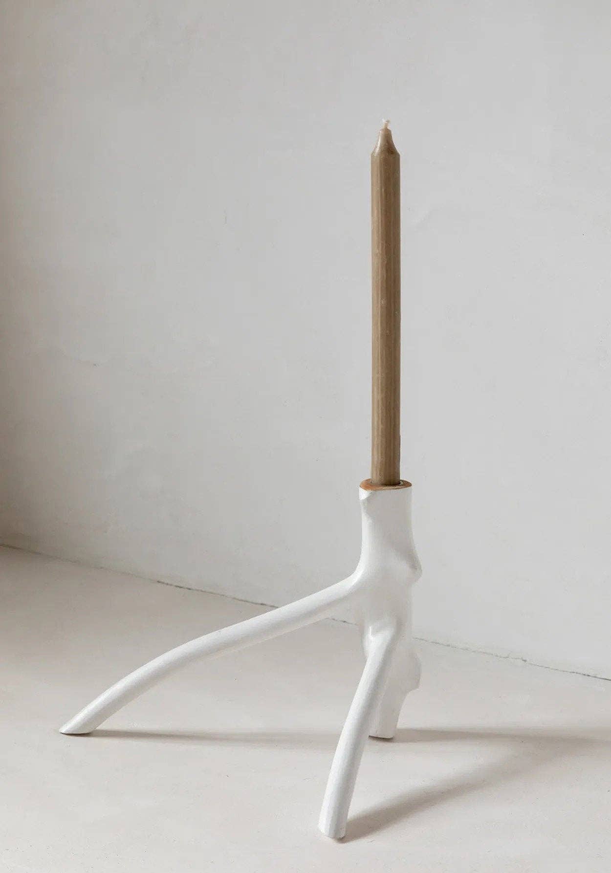 Bazar Bizar Living - Wholesale Candle Holder - The Triple Twig Candle Holder - White6