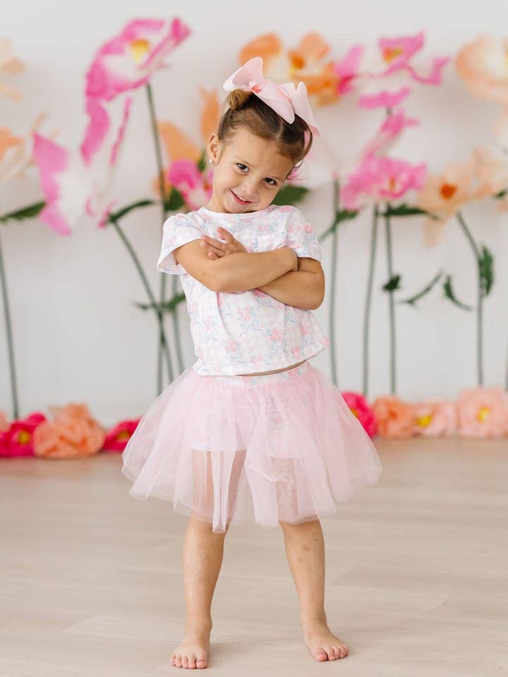 Mila & Rose - Wholesale Tutu - Kids - Ribbons & Roses Tutu Shorts