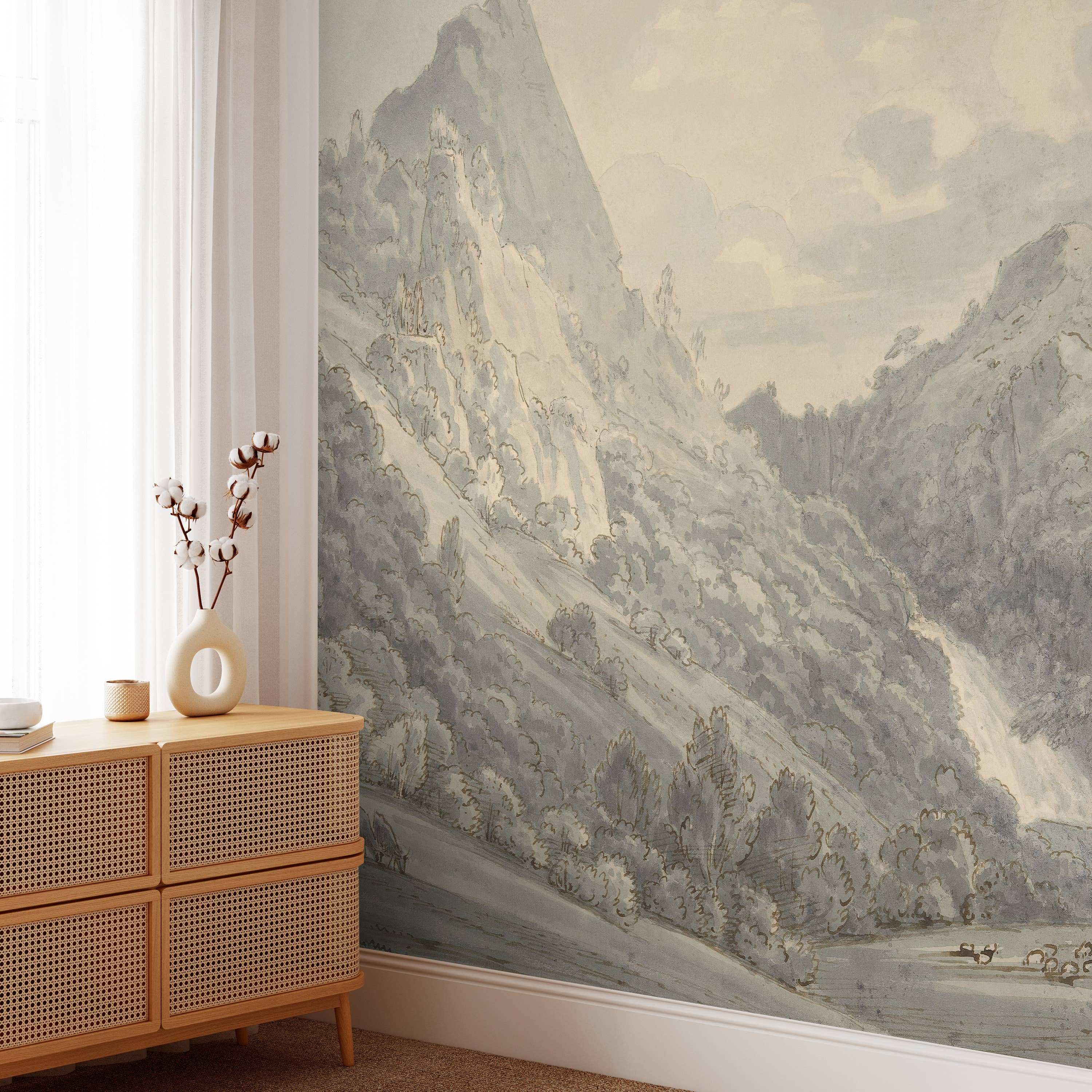 SimurgWallArts - Wholesale Wallpaper - Vintage Landscape Wallpaper,Forest Peel and Stick Wall Mural6