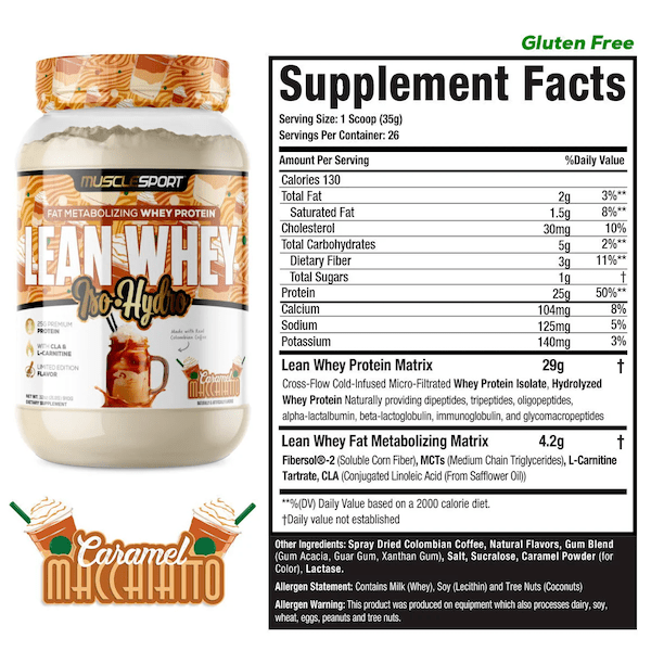 MuscleSport - Wholesale Protein/superfood powder - Lean Whey® Iso Hydro Gourmet Protein 2lb - Limited Edition48