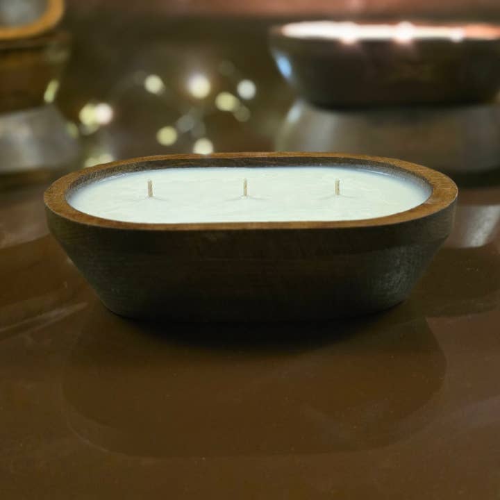 LiveYoung Candle Company - Wholesale Jar/Filled Candle - *Classic Scents* - Wood Dough Bowl Candle0