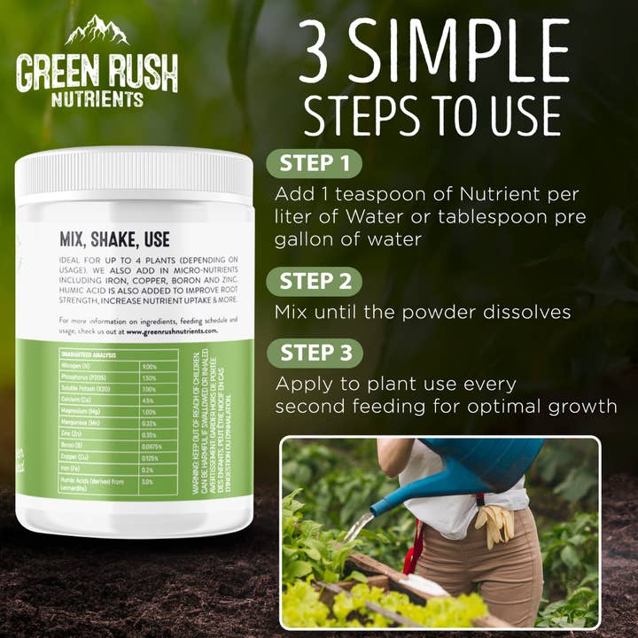 Green Rush Nutrients - Wholesale Fertiliser - Veg To Harvest Pack: Leafy Green Grow & Beefy Bud Bloom Combo4