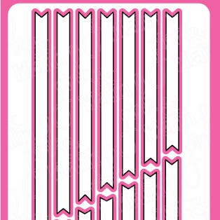 Pink and Main - Wholesale Craft Supplies - Sentiment Strip Dies (1/4" Wide)