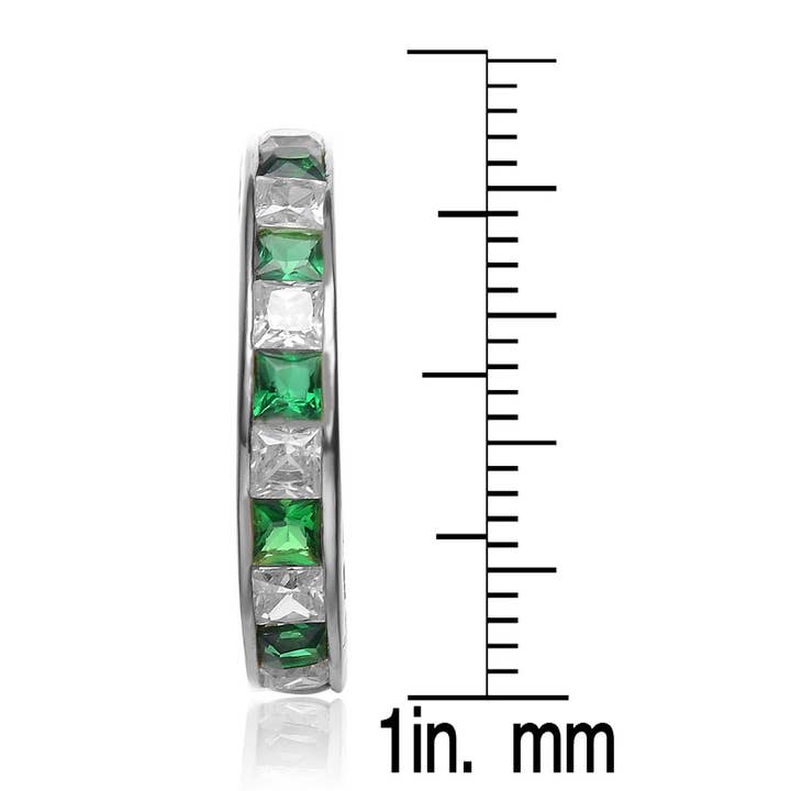 Genevive - Vente Créoles - Superbes créoles en argent sterling avec zircone cubique4