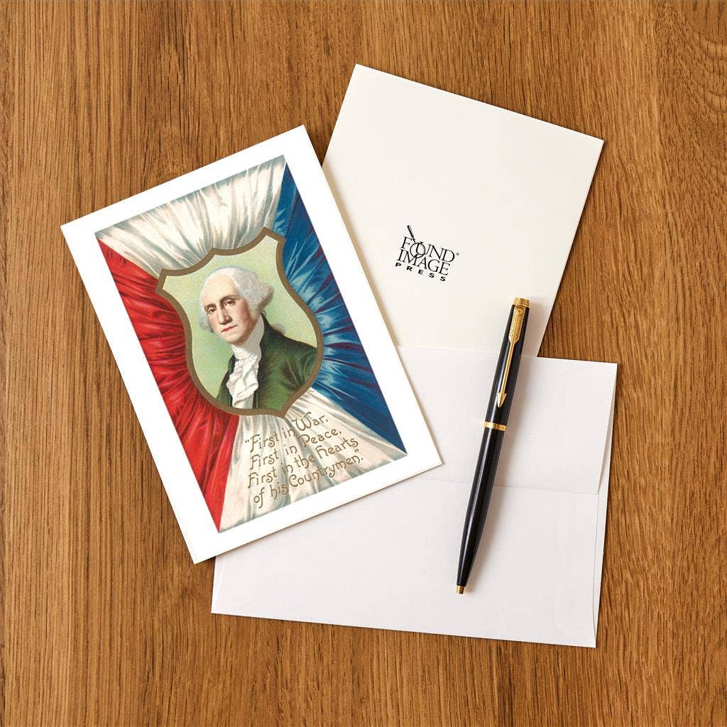 Found Image Press - Wholesale Stationery/Notecard Set - Greeting Card PT-217 George Washington Portrait1