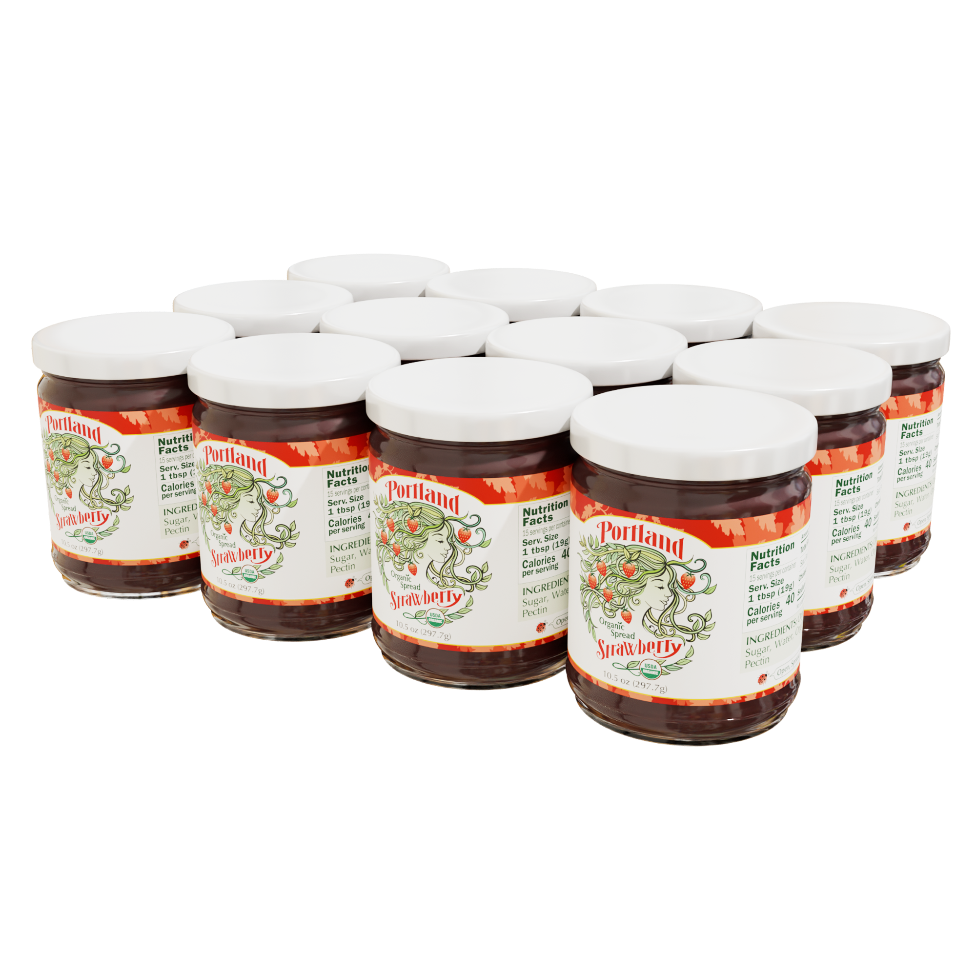 Portlandia Foods - Vente Confiture/gelée - Tartinade Bio Portlandia - Fraise2