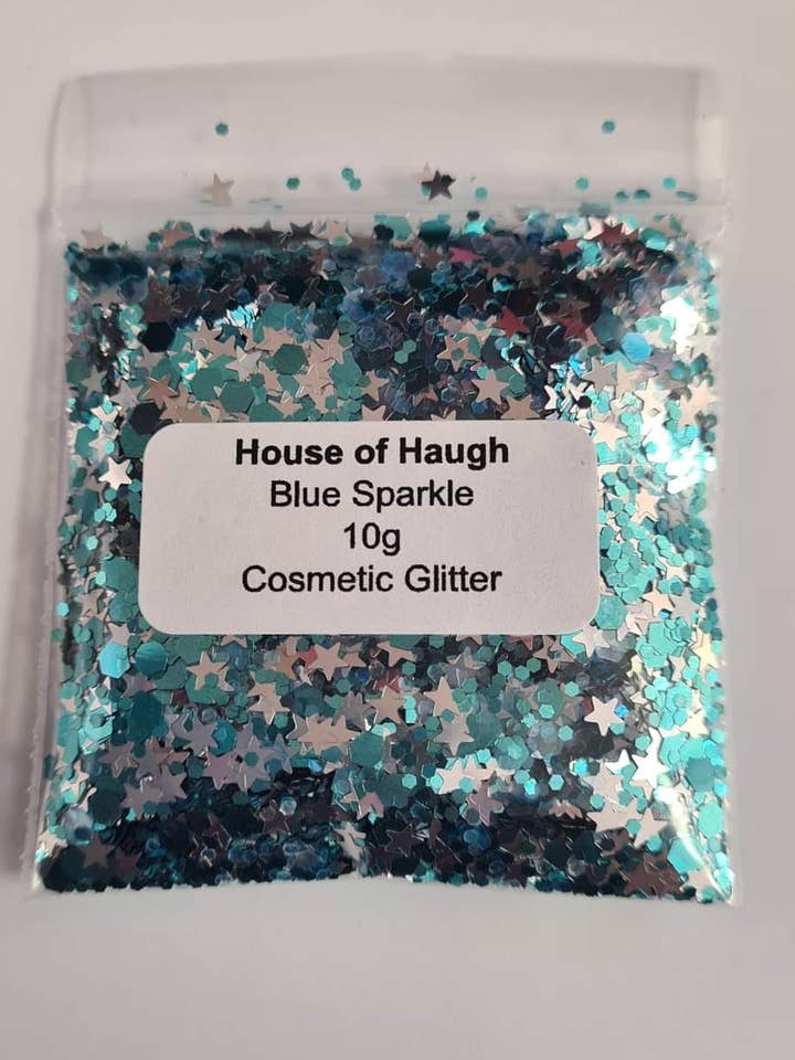 Glitter cosmetici 10g Blue Sparkle per la vendita all'ingrosso da parte di House of Haugh Craft Supplies