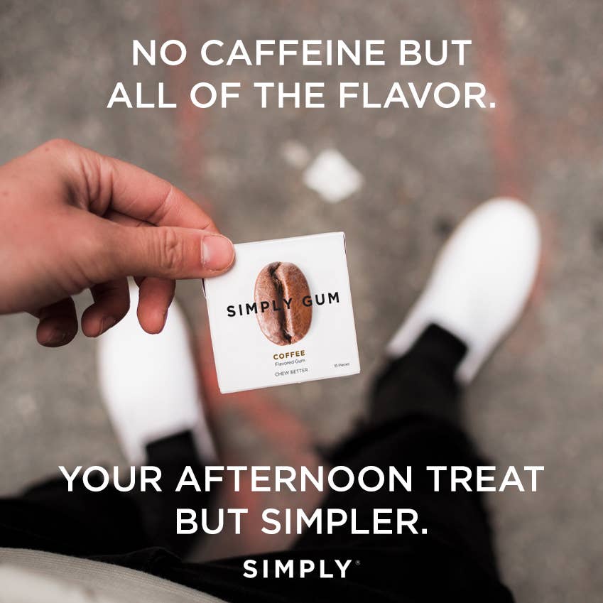 Simply Gum - Wholesale Chewing Gum - Coffee Chewing Gum- Natural + Plastic-Free | 12 Pack3