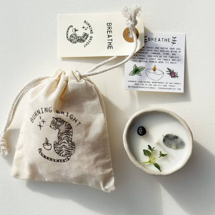 Breathe Candle for wholesale by Burning Bright