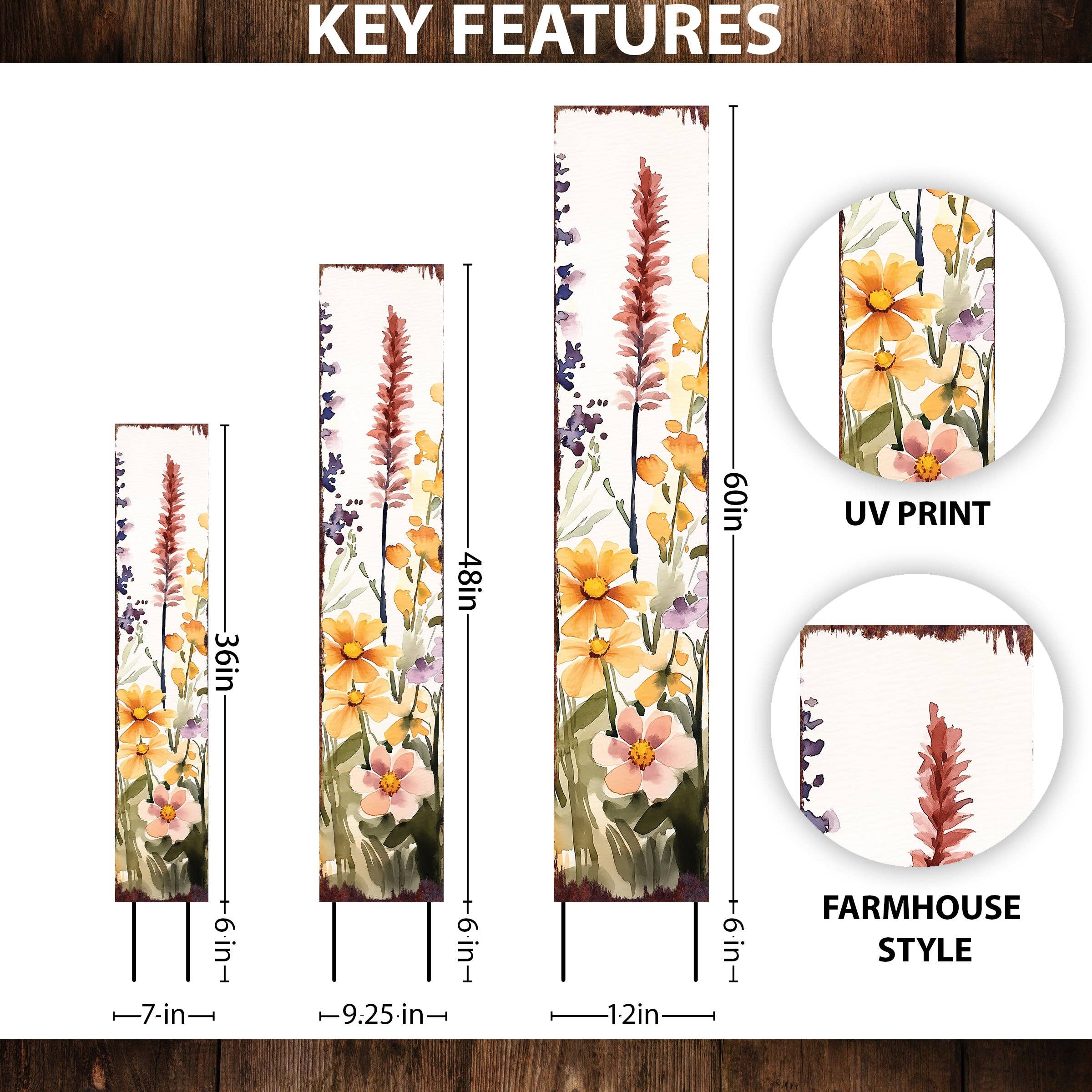 TX USA Corporation - Wholesale Garden/lawn stake - Summer Wildflower Garden Stake | Welcome Outdoor Farmhouse Floral Yard Sign1