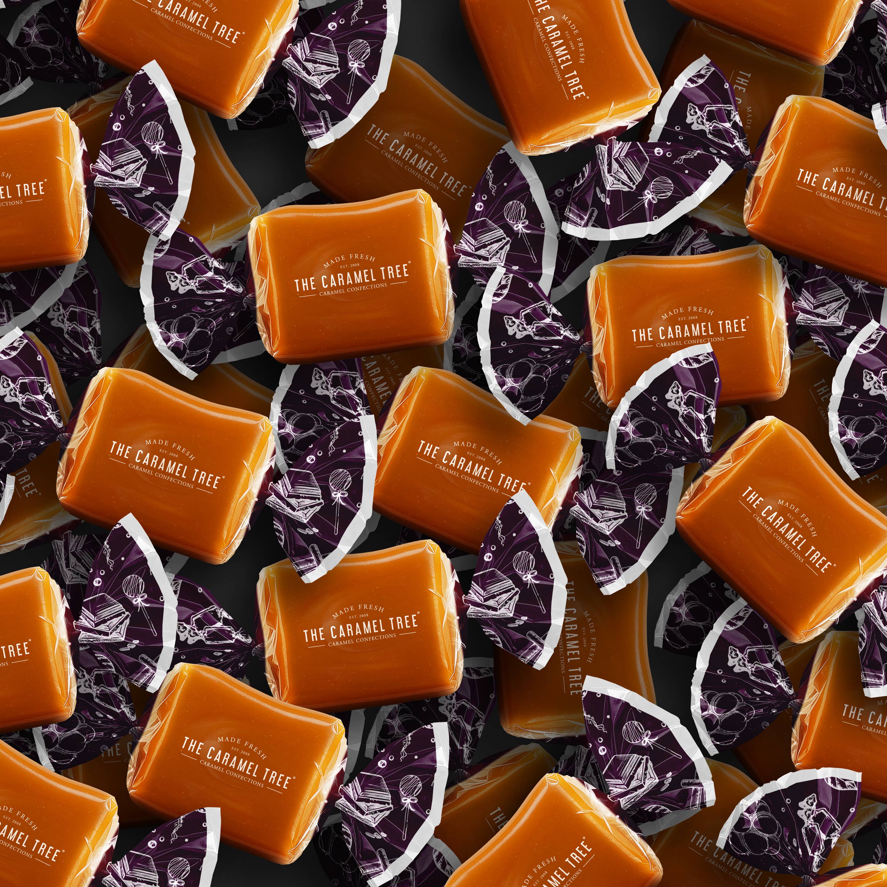 The Caramel Tree® - Vente Caramels - Pochette Caramel Myrtille 215g1