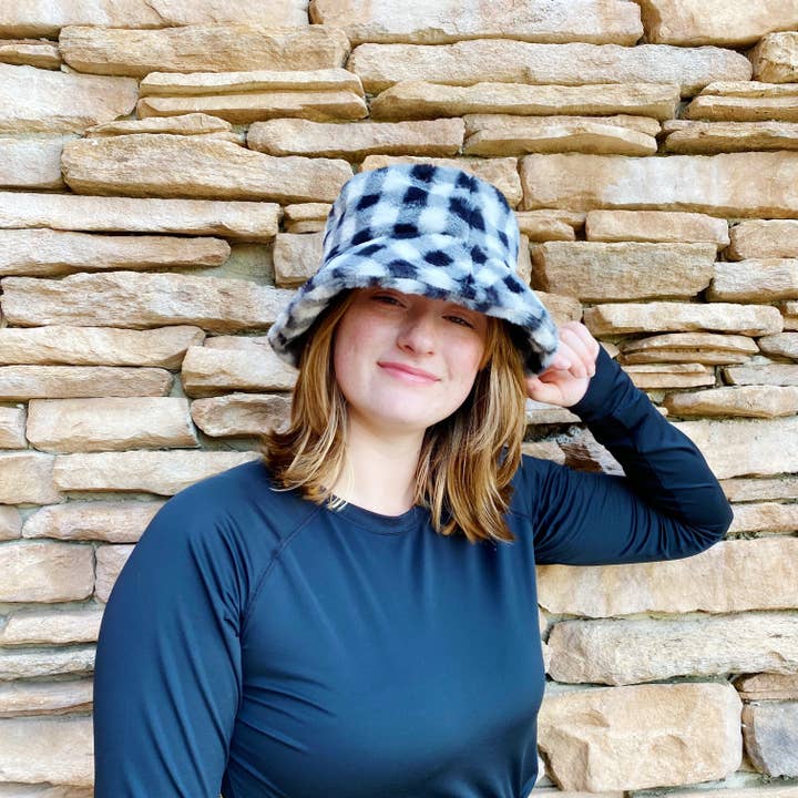 Ellison+Young - Wholesale Vissershoedje - Dames - Supergezellige geruite bucket hat