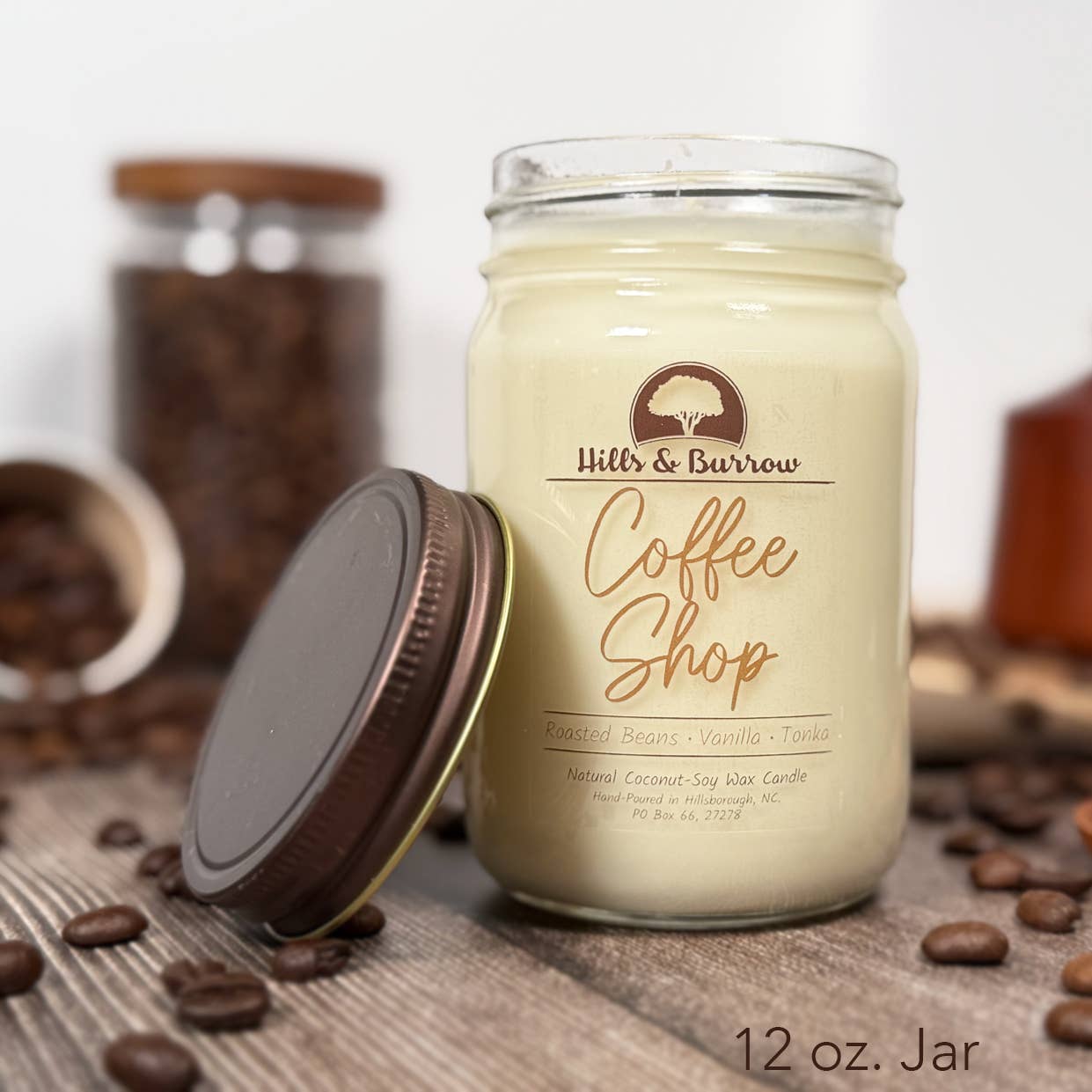 Hills & Burrow – Engroshandel Glaslys – Kaffebar – Ristet Espresso, Vanilje & Hyggelig Café Duftlys2