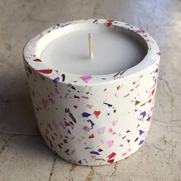 Candle/Plant Pot in Concrete and Recycled Plastic for wholesale by Meanwhile Boutique