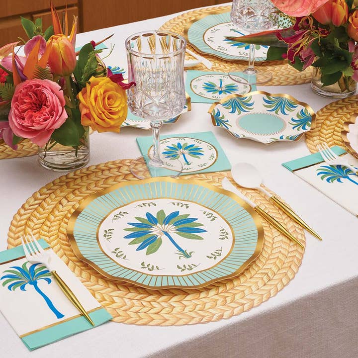 Sophistiplate - Wholesale Disposable plate - Preppy Palm Dinner Plates/8pk3
