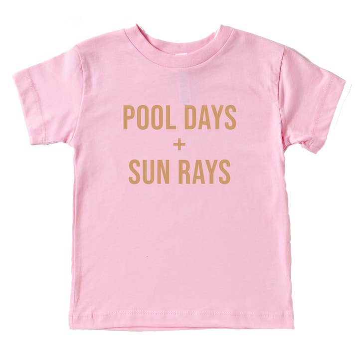 Holland Ave Clothing - Wholesale Screen Printed T-Shirt - Kids - Pool Days + Sun Rays | Kids Summer Clothes