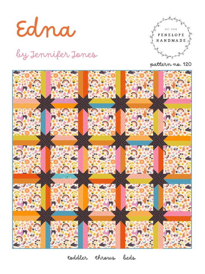 Edna Quilt Pattern  |   Paper Version for wholesale by Penelope Handmade