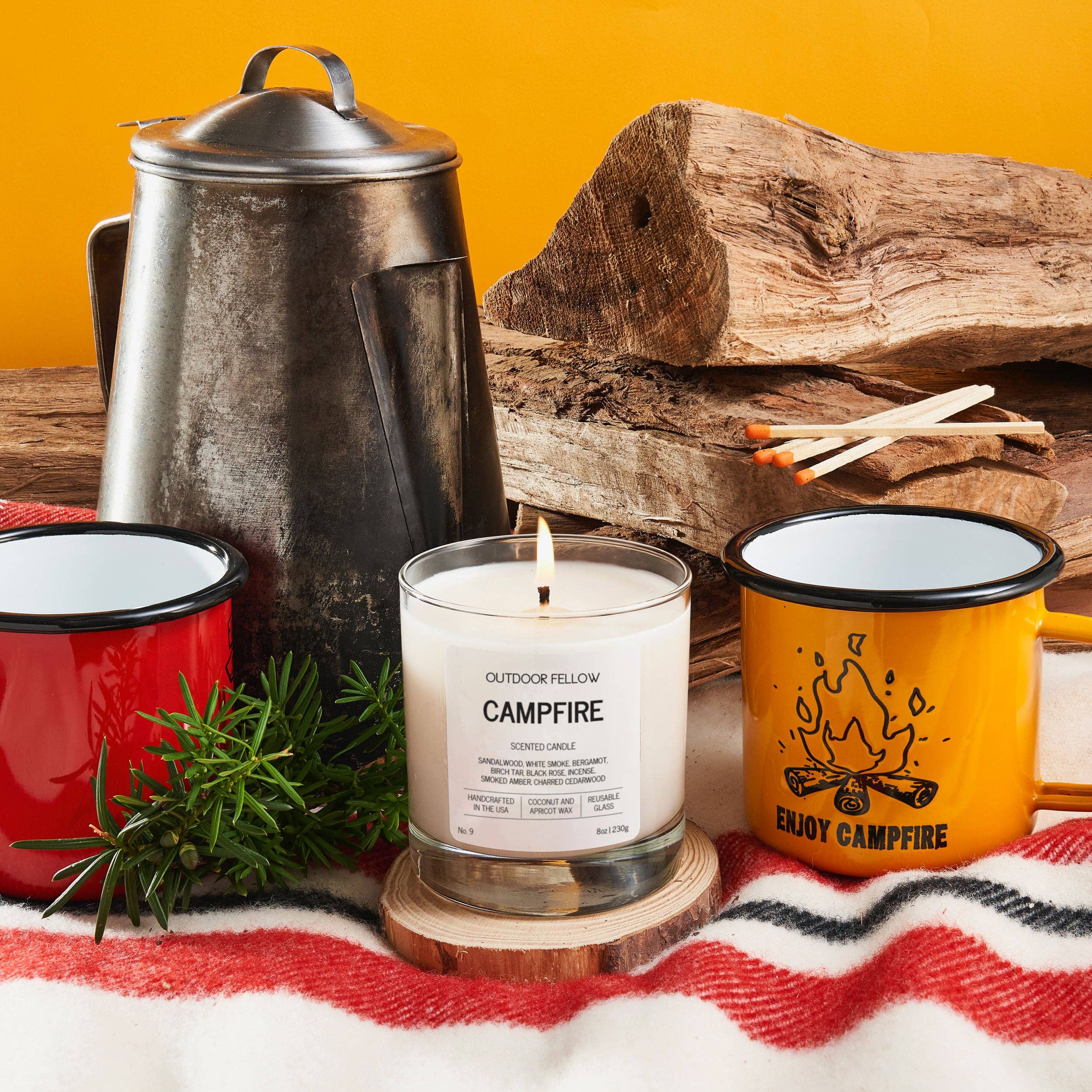Outdoor Fellow - Wholesale Jar/Filled Candle - Campfire Scented Candle1