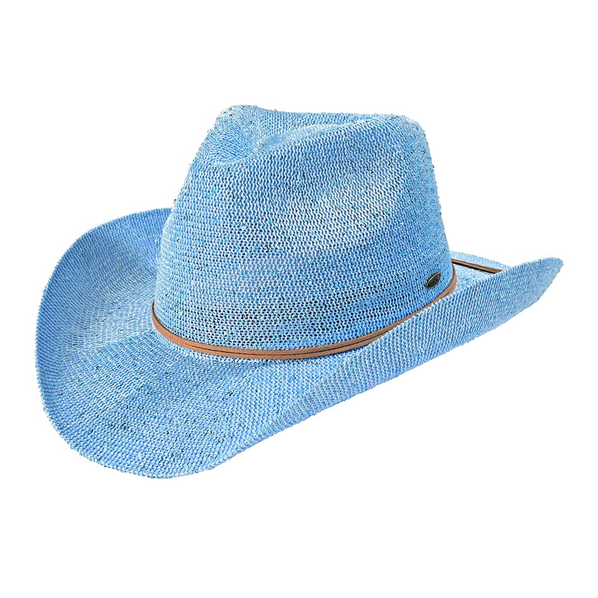 Fashion City – wholesale Cowboyhatt - Dam – Paljett Cowboyhatt med mocka String8