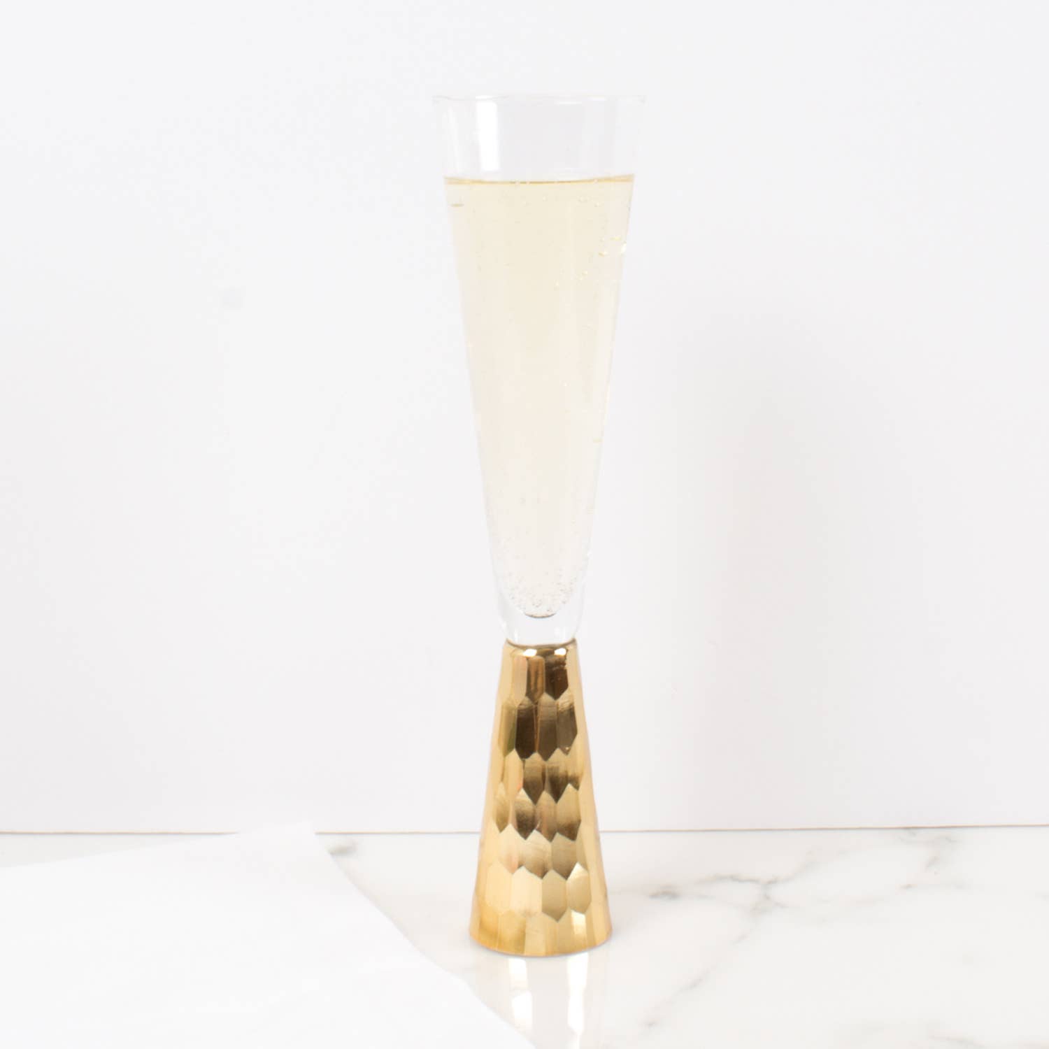 8 Oak Lane - Wholesale Champagne Flute - Gold Hammered Champagne Glass1