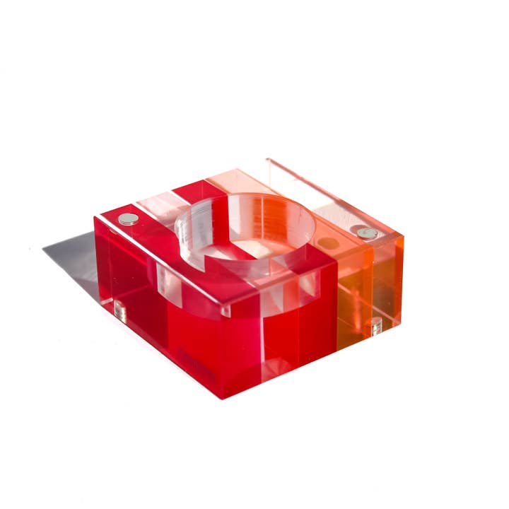 Canetti Design Group Inc. – Suporte de vela por atacado – Suporte para Velas de Chá com Íman às Riscas - Conjunto de 3 - 5 Cores8