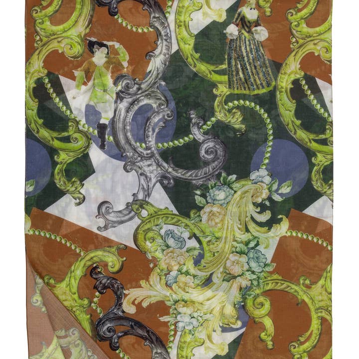 Wool Silk Foulard - Marie Curie (Wool Silk Blend) for wholesale by COCHIC