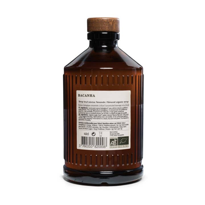 Bacanha USA - Wholesale Flavored Syrup - Raw Almond Syrup - Organic - 13,5 fl. oz.1