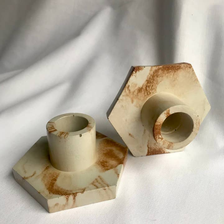 Pair of Taper Candleholders for wholesale by Lithos Alight