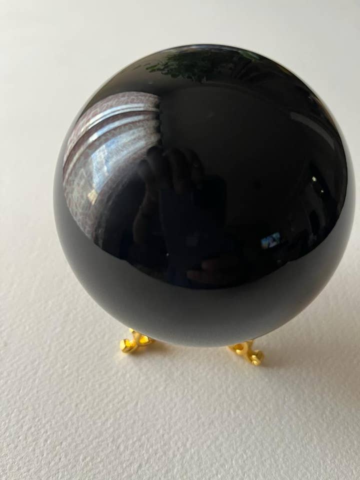Esfera Cristal Obsidiana Preta por atacado de jiomind