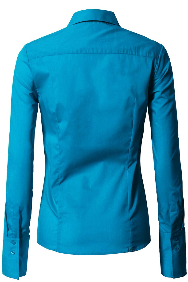 NINEXIS - Vente Chemise à col boutonné – femme - CWTDSL028_Chemises à col boutonné à manches longues87