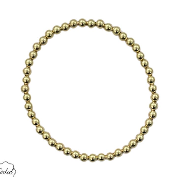 Classique 4mm Perles en Or Rempli Basique pour la vente par Locked by Lula 'n' Lee