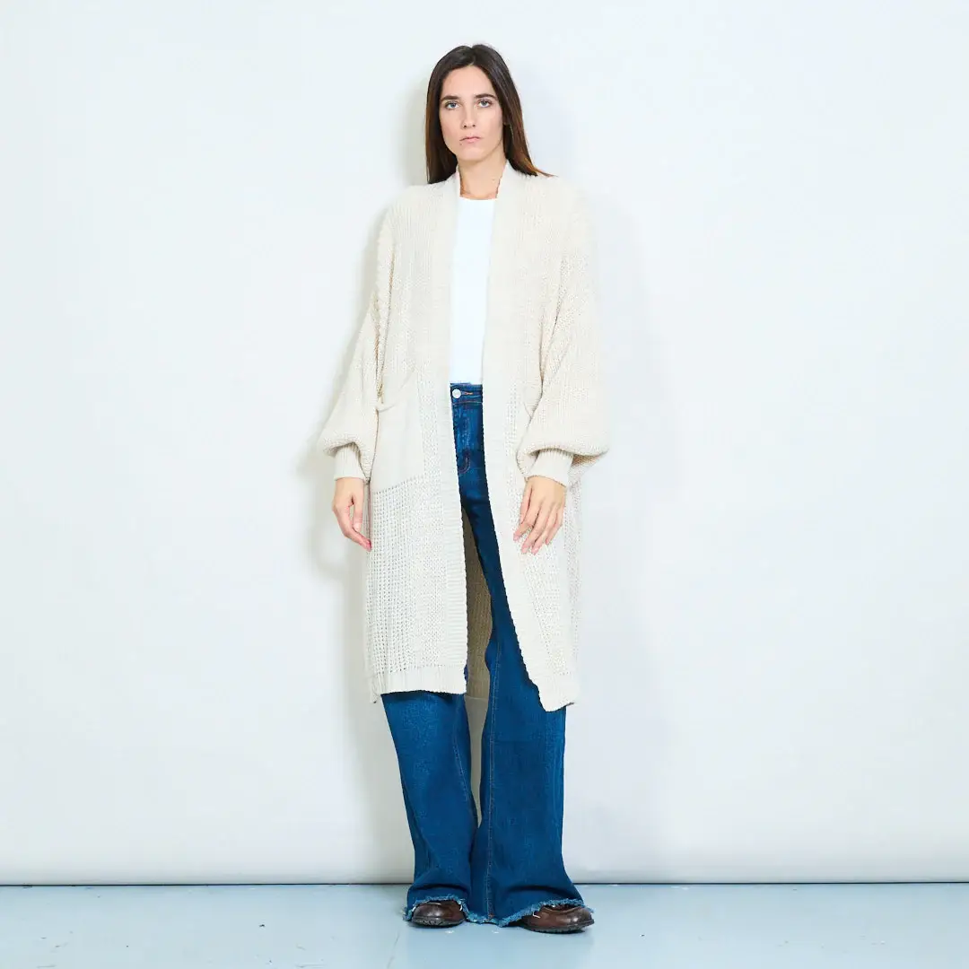 AMELÉ - Wholesale Cardigan - Women's - Long knit cardigan0