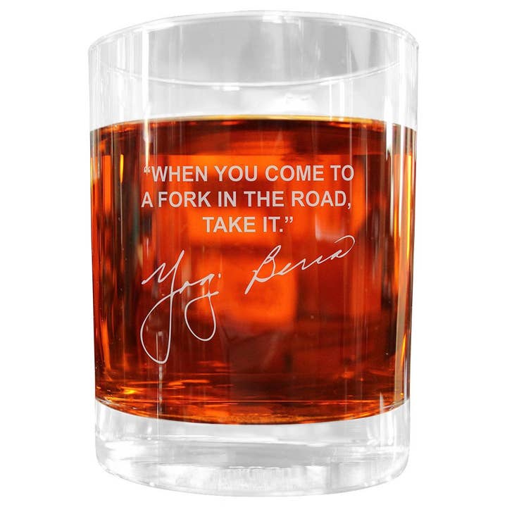 Yogi Berra berömda citat italienska Crystal Whisky Glas för wholesale av Famous Whiskey Glasses