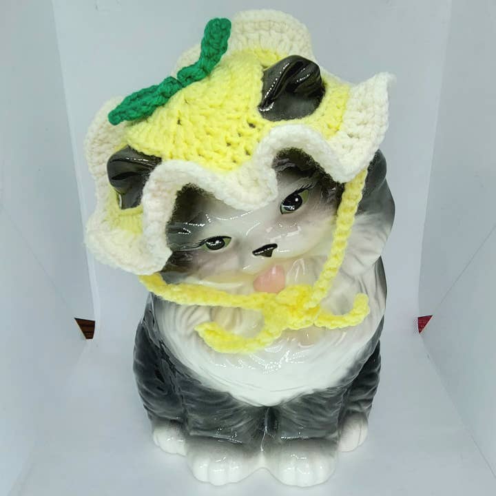 Glitter Ghost Clothing and Accessories - Vente Chapeau – chien - Chapeau citron au crochet - Bonnet pour chat - Bonnet pour animal de compagnie5