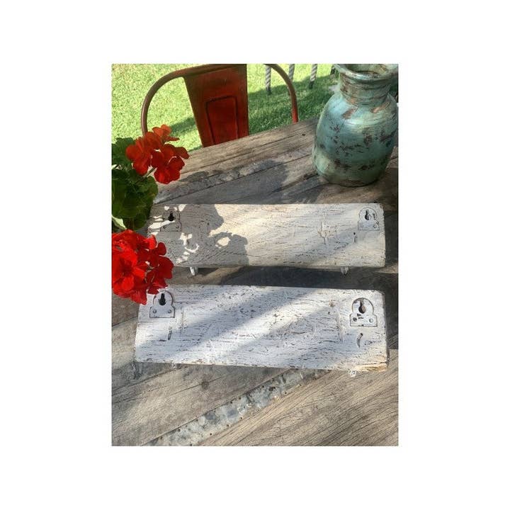 Paloma Black (Casa Natura Design, S.L.) - Wholesale Wall Hook - Mixed Lot Of 2 Whitewash Wooden Coat Hooks With Metal Hooks2