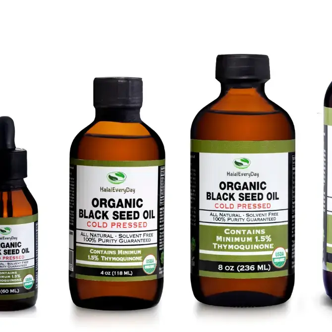 HalalEveryDay - Venta al por mayor Suplementos/vitaminas para beber - Aceite de Semilla Negra - Orgánico USDA6