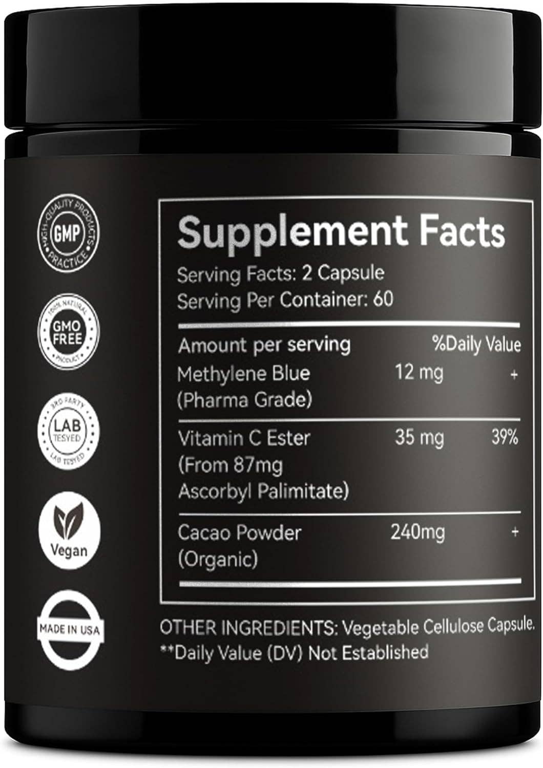pure Vitamins - Wholesale Oral Supplement/Vitamin - Pure Vitamins Methylene Blue Plus – 12mg - 120 Capsules2