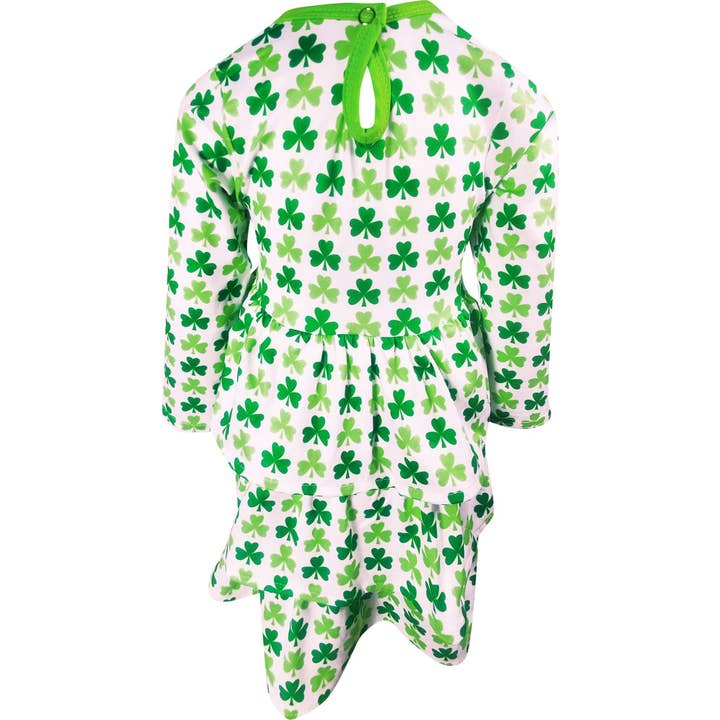 Angeline Kids - Wholesale Top & Leggings Set - Kids - Girls St Patricks Day Shamrock Clover Tiered Top Leggings Se4