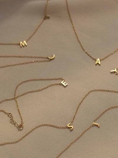 Dainty Initial Necklace - 14k Gold for wholesale by MRKD for Life