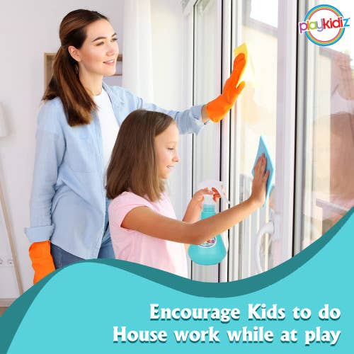 The Toy Group - Wholesale Toy Set - Kids - Playkidz Kid Cleaning Role Play Housekeeping Set7