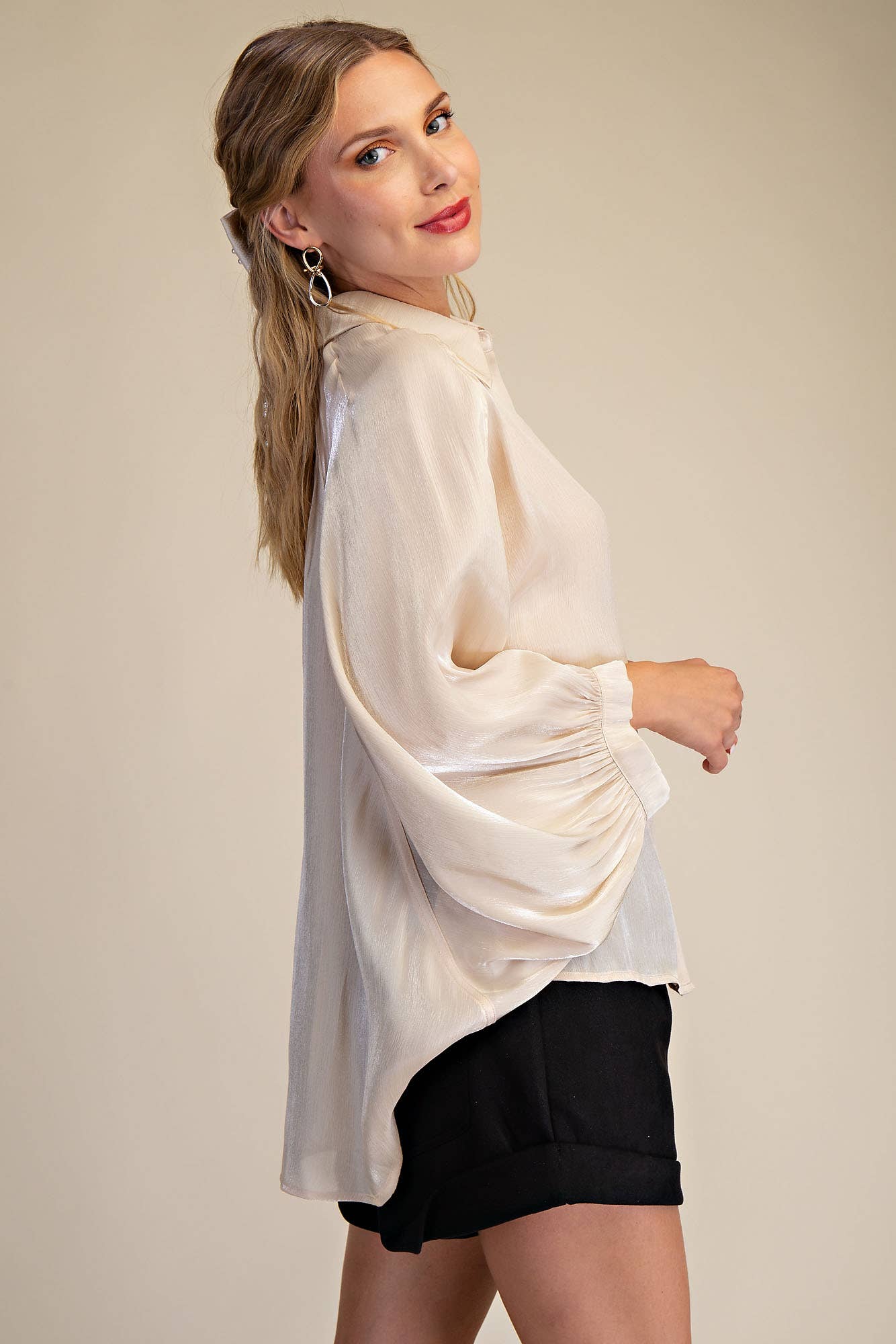 Glam - Wholesale Button Down Shirt - Women's - Button Front Shirt10