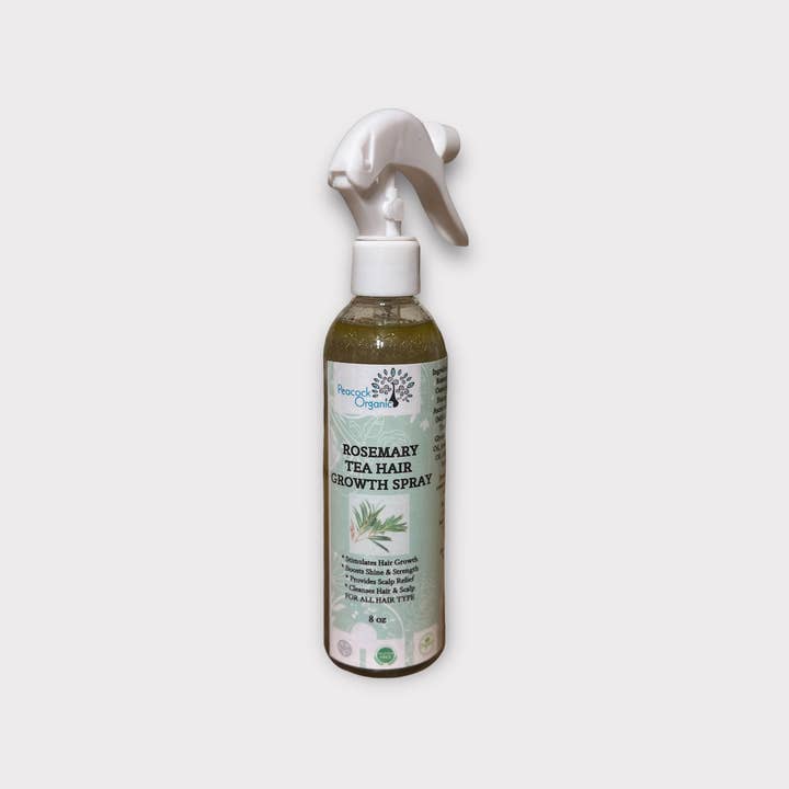 Peacock Organic - Wholesale Hair Spray - Rosemary Tea Spray Infused Aloe Vera, MSM & Biotin