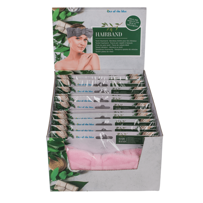 Out of the blue KG - Wholesale Spa Headband - Textile Hairband, Fluffy Bow,1