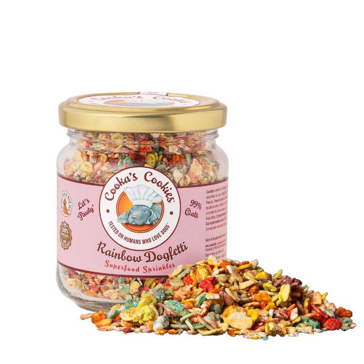 Cooka's Cookies - Wholesale Pet Treats - Dog - Rainbow Dogfetti - Cake and Food Sprinklers