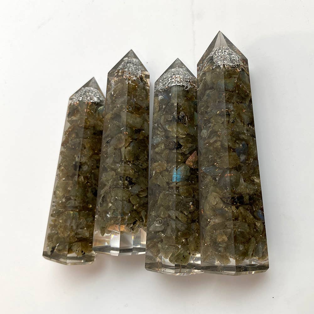 VIE – wholesale Spiritual stone/crystal – Orgonite Obelisk Tower, 8x2x2cm29