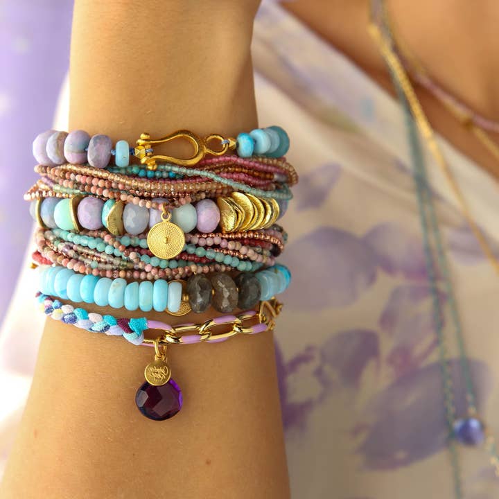 Catherine Page Jewelry - Wholesale Beaded Bracelet - Juno Gemstone Bracelet in Blue Agave2