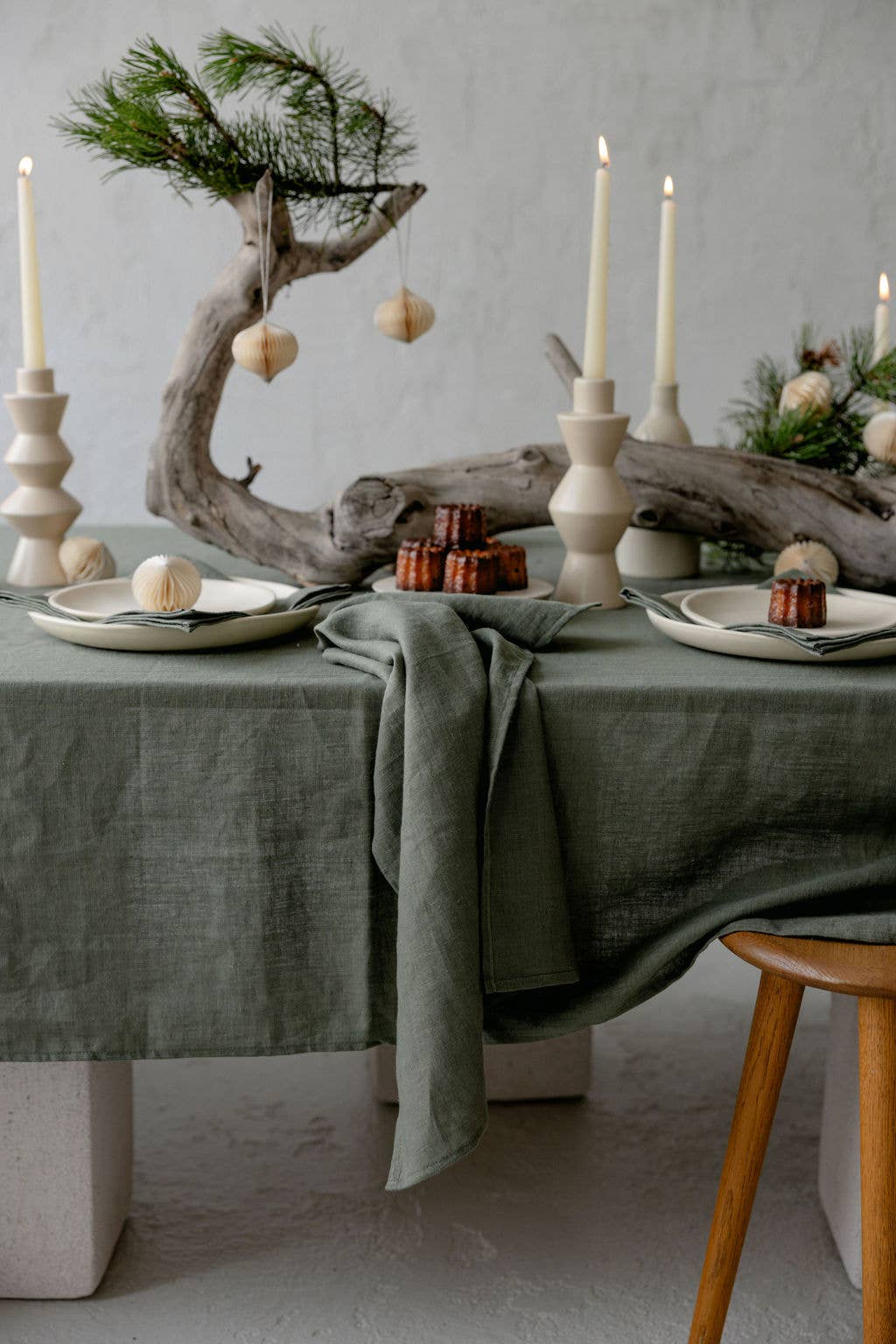 dodesign - Vendita all'ingrosso Tovaglioli da tavola in stoffa - Set da 2 tovaglioli in lino Nordic Moss Green4